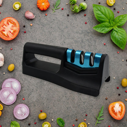 Kitchen Knife Sharpener – Handheld for Chefs & Serrated Knives (1 Pc, Chopper Not Included)