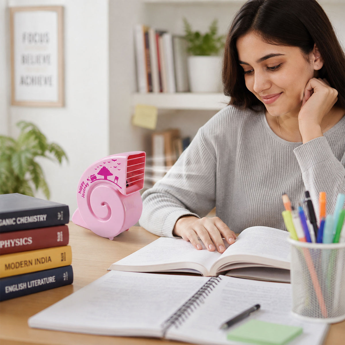 USB Mini Fan – Portable, Quiet & Bright for Any Desk | VoltDesk