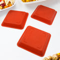 Halwa Serving Tray Set – Durable Square Plastic 3-Pc | VoltDesk