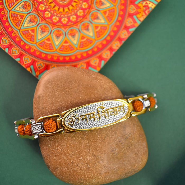 Om Namah Shivaya Bracelet with Rudraksha: Divine Protection and Blessings