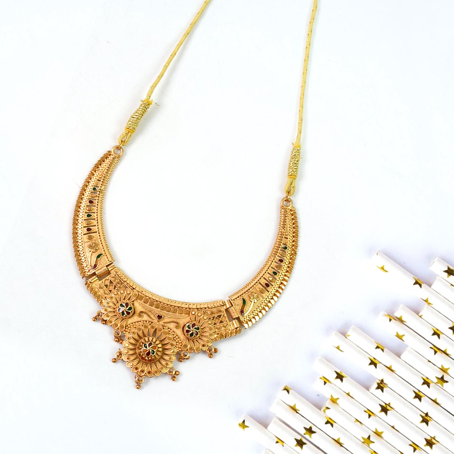 Luxurious Gold Plated Necklace Set - Shine with Elegance