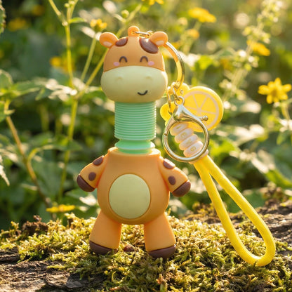 Giraffe keychain highlighting smooth finish