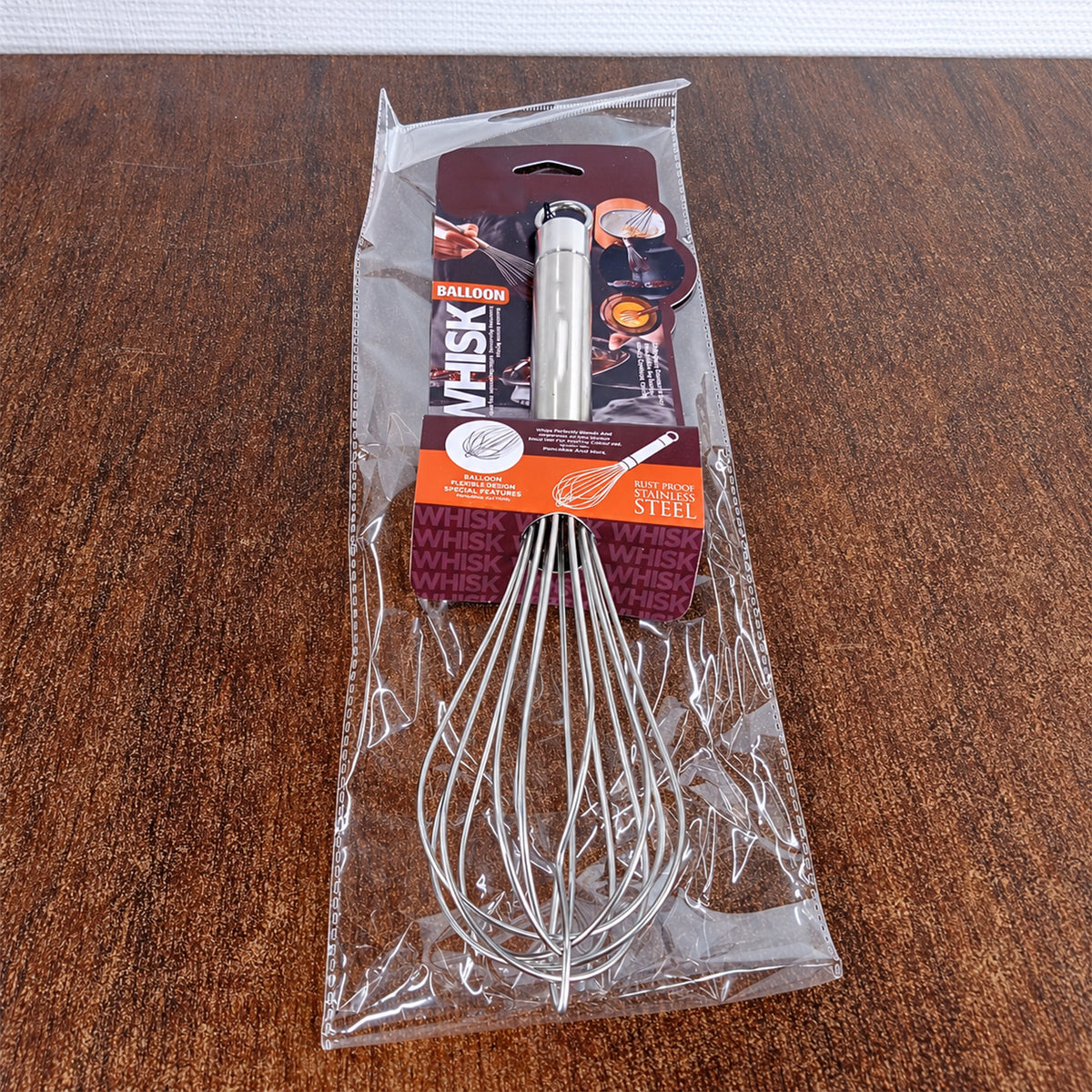 Stainless Steel Hand Whisk – Durable Medium Size with Ergonomic Handle