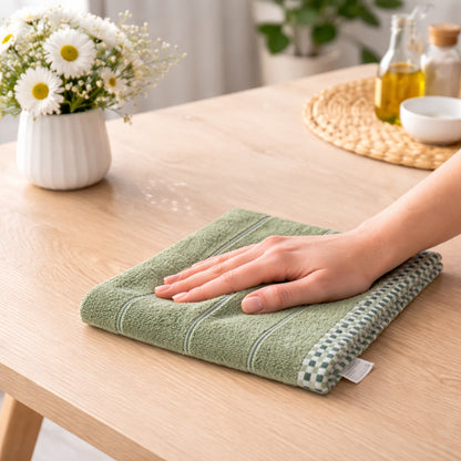 Soft cotton cleaning cloth on white background