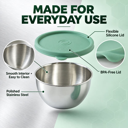 Apex Stainless Steel Container 400 ML with Lid, Kitchen Gift Set (2 Pc Set)
