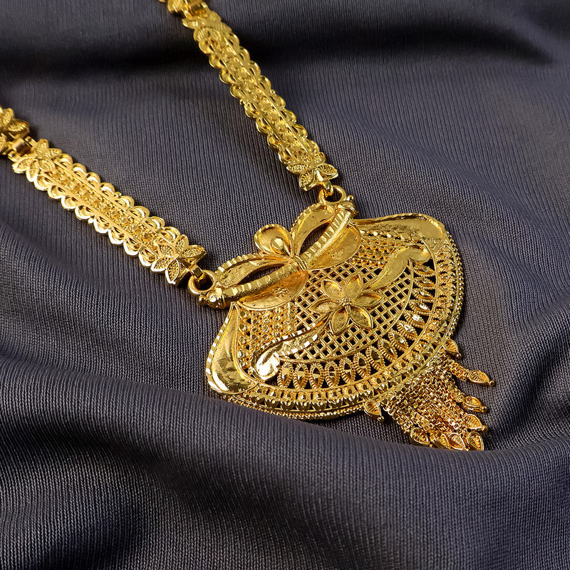 Royal Heritage Gold-Plated Bridal Necklace Set for Weddings