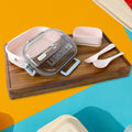 Leak-Proof Lunch Box – 3 Compartments with Spoon