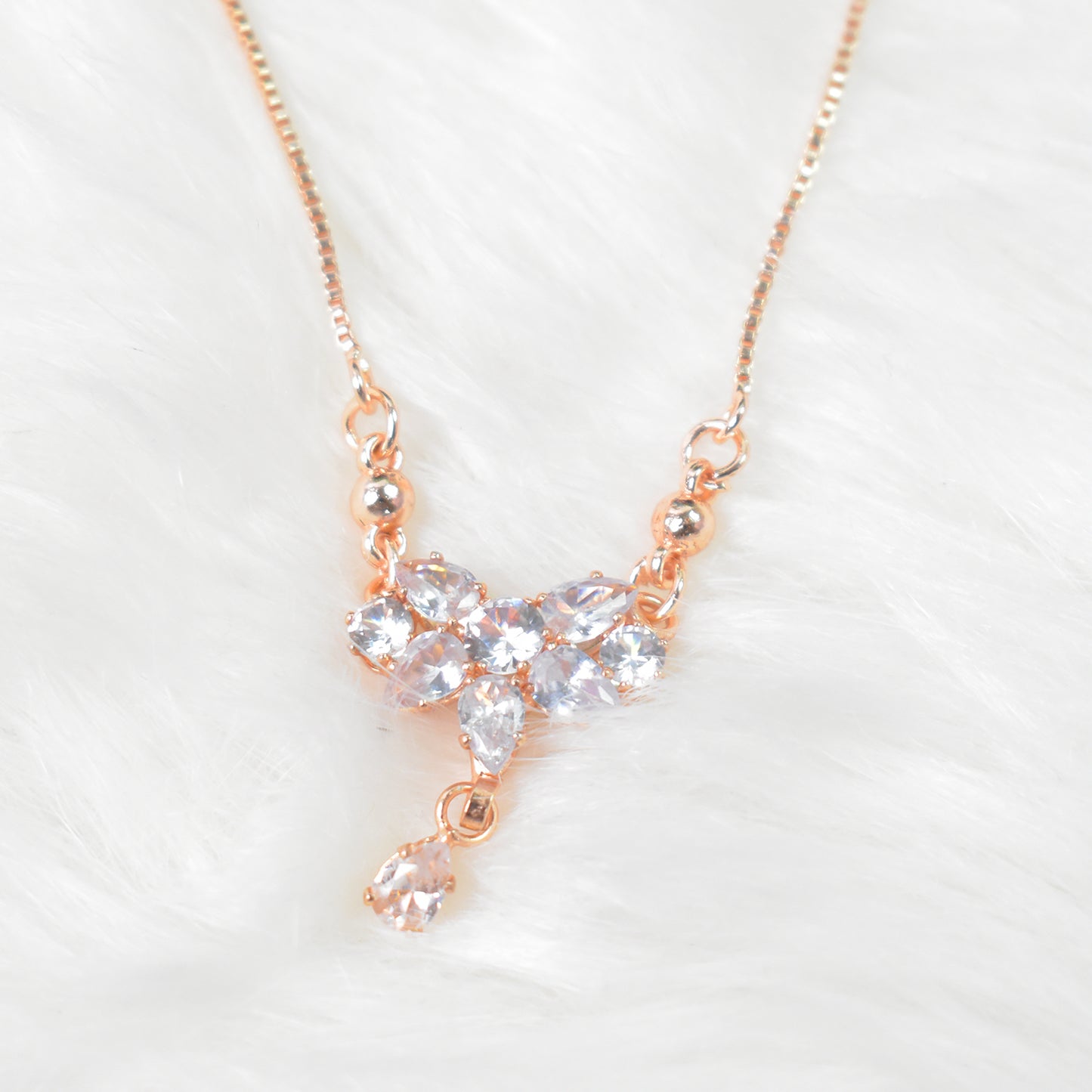 Diamond look Casual Chain Necklace