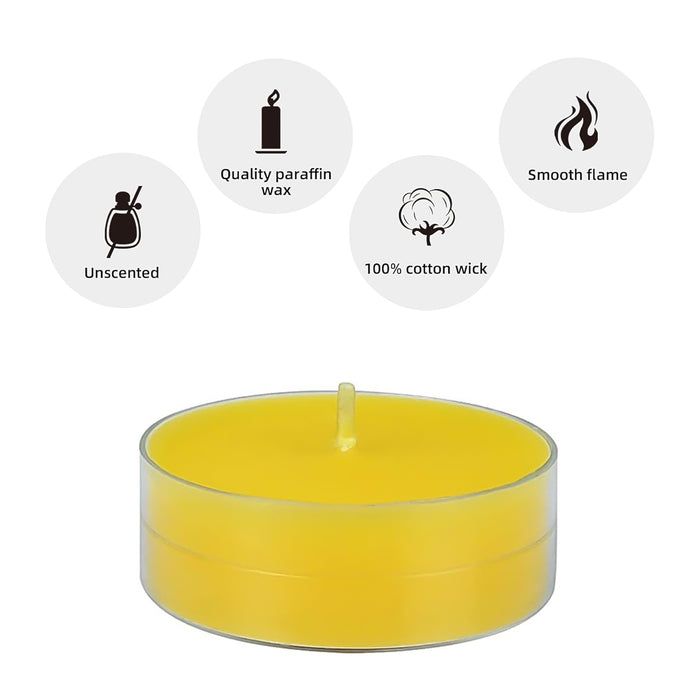 Tealight Diwali Candles for Home Decoration Smokeless Candles for Decorations Long Burning for Mood Dinners Parities Home Decoration Wedding Candle (1 Pc / Mix Color)