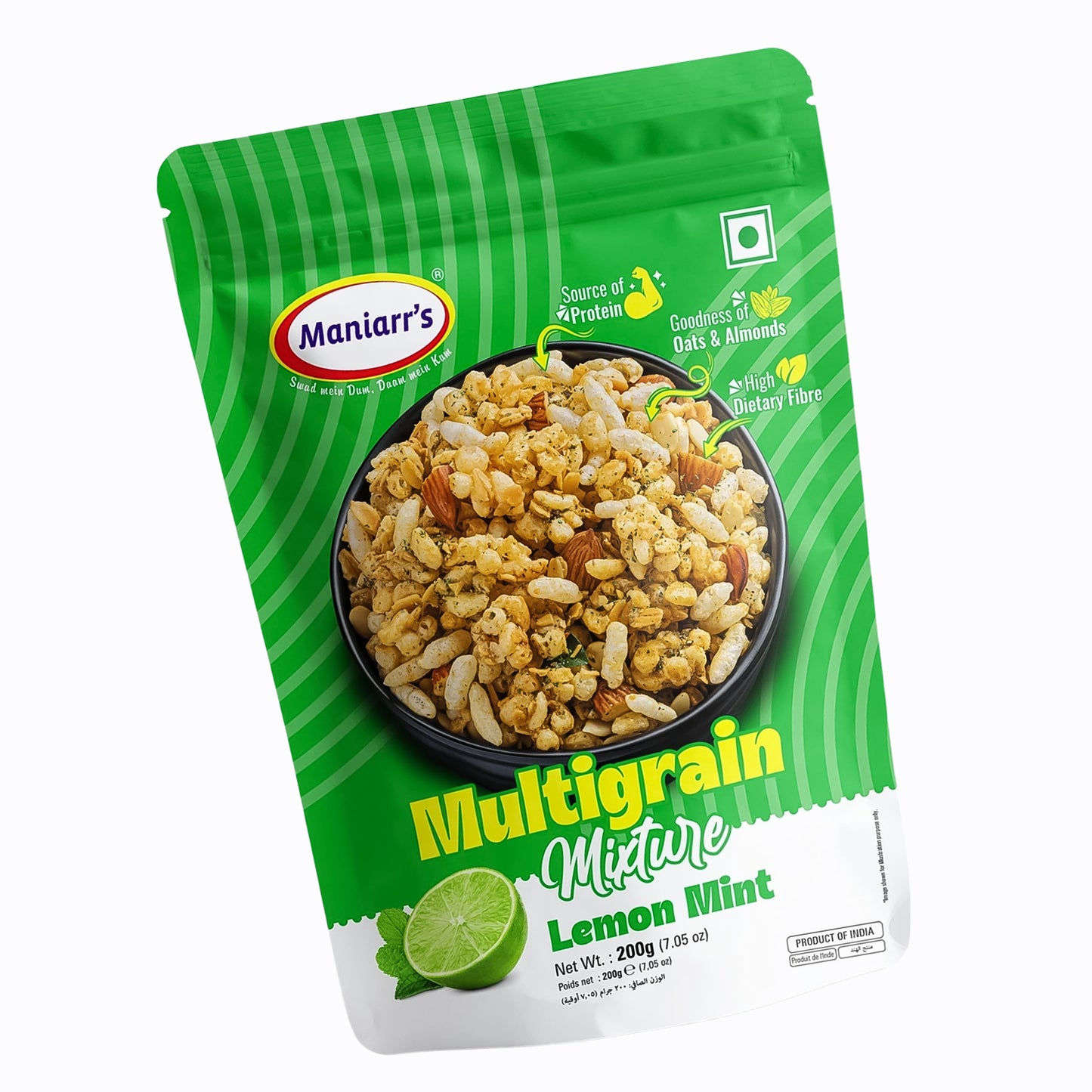 Maniarr's Lemon Mint ROASTED MULTIGRAIN MIXTURE (200Gm)