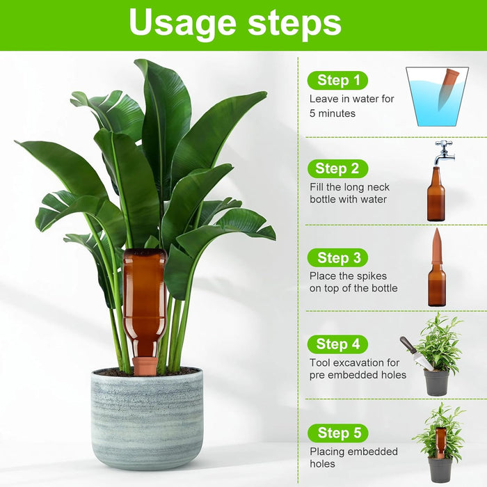 Self Plant Watering Spikes (4 Pcs Set)