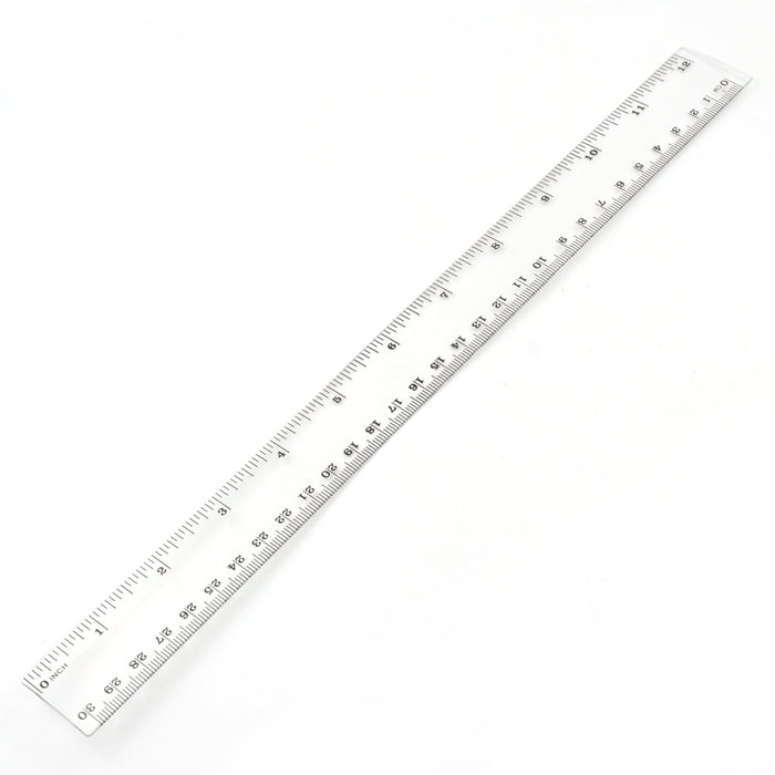 Transparent Ruler, Plastic Rulers, For School Classroom, Home, Or Office (30 Cm)