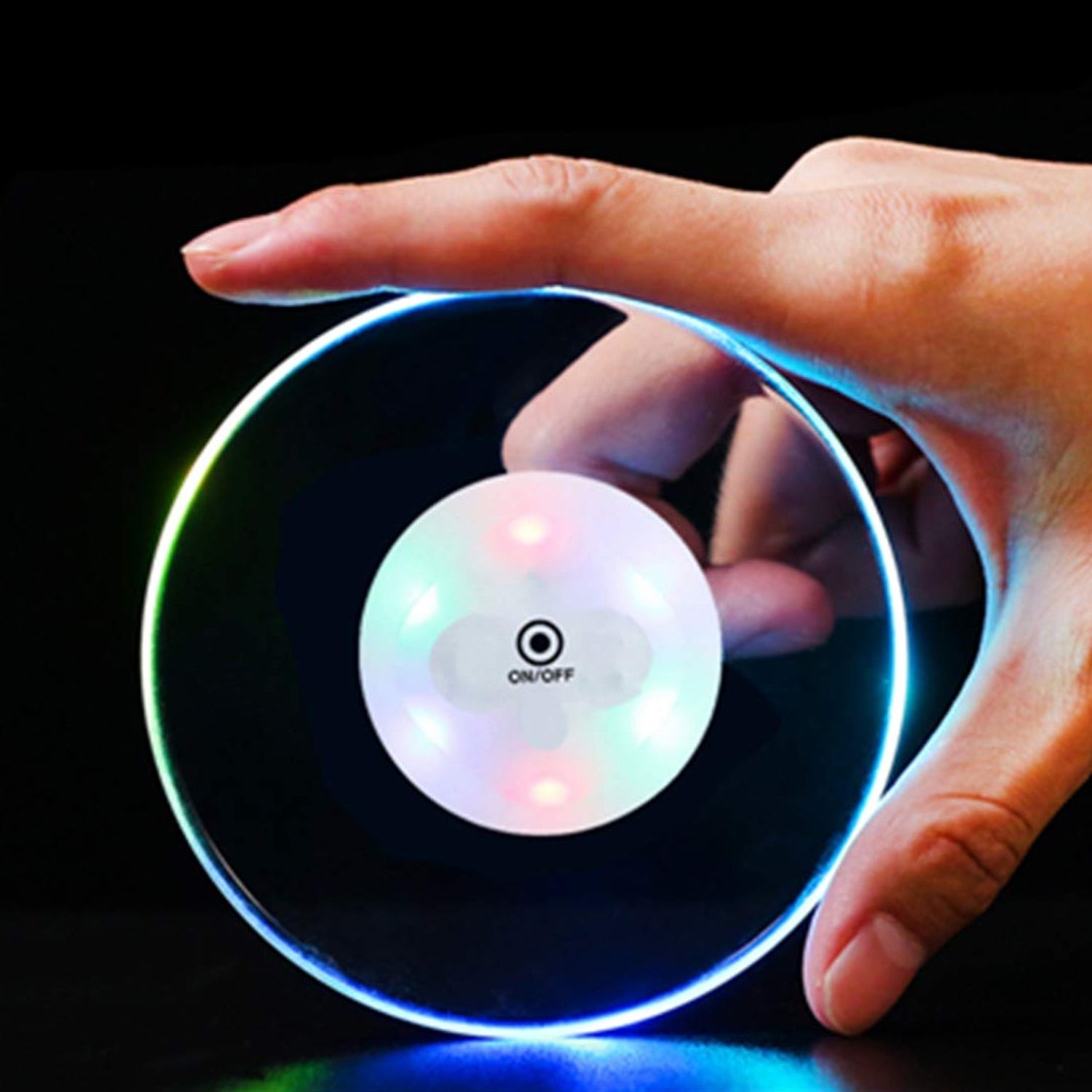 Round Ultra-Thin LED Drink Coaster