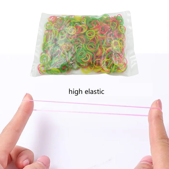 Durable multicolor elastic bands for home and school use