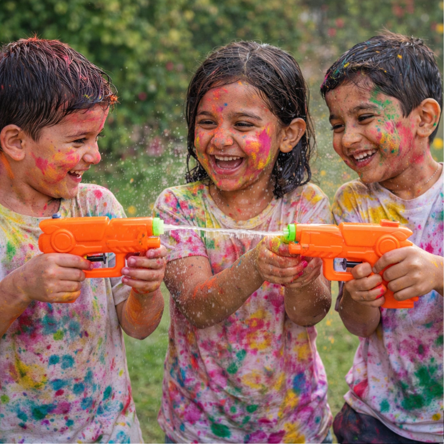Colorful mini Holi water spray gun