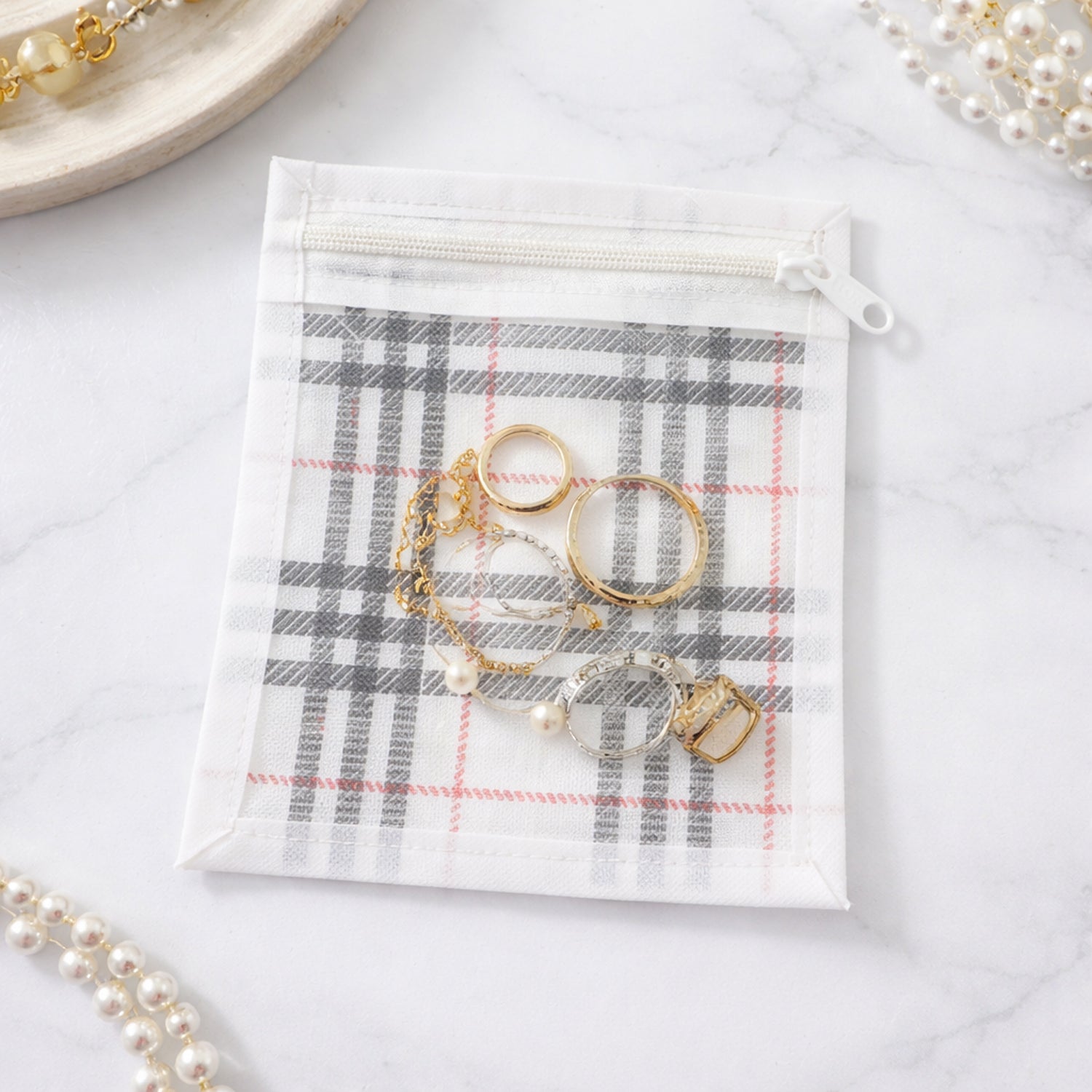 Mesh Zipper Pouch Set