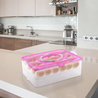 Double Layer 24 Grid Egg Storage Box for Egg Storage Container