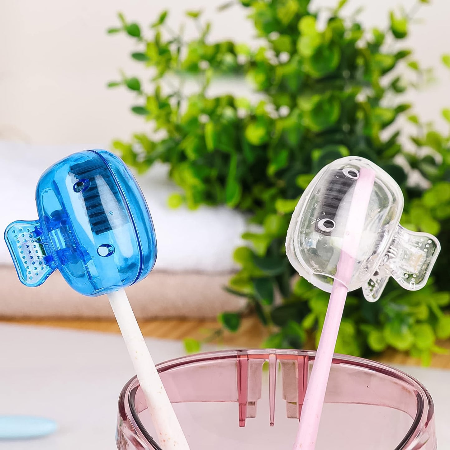 Plastic Toothbrush Head Cover Cap (1 Pc)