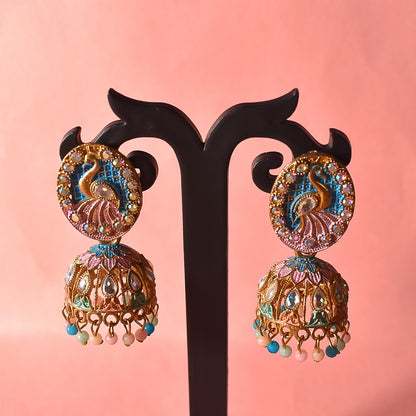 Peacock Styled Jumka Earrings