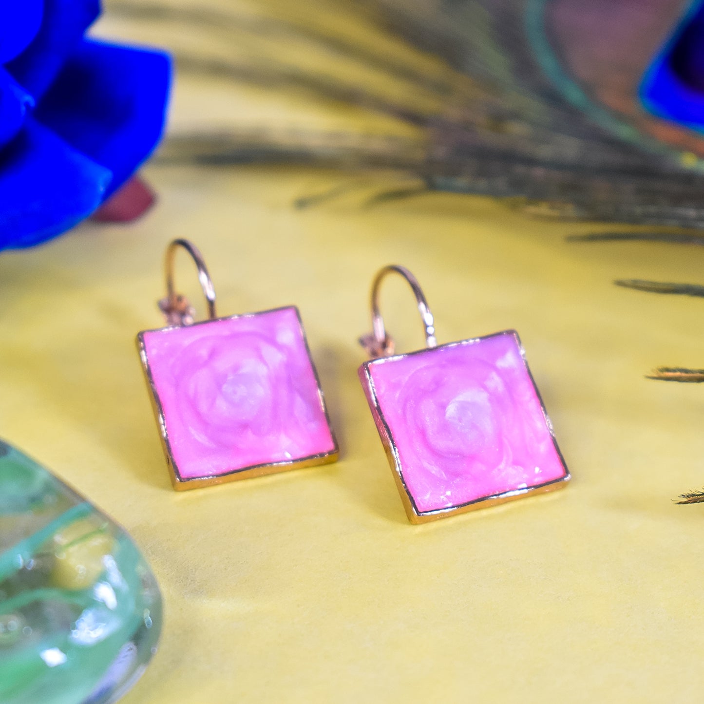 Geometric Square Earrings – A Statement of Chic