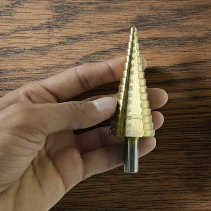 Step drill bits with titanium coating detail