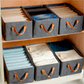 Foldable Storage Box – 46.5 cm Cotton Linen Organizer | Organivo