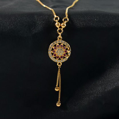 Elegant Round Pendant Chain Necklace for Women