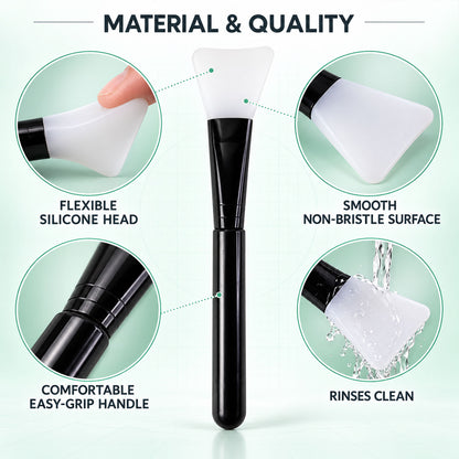 Silicone Face Mask Brush with Flexible Head for Even Skincare Application (1 Pc)