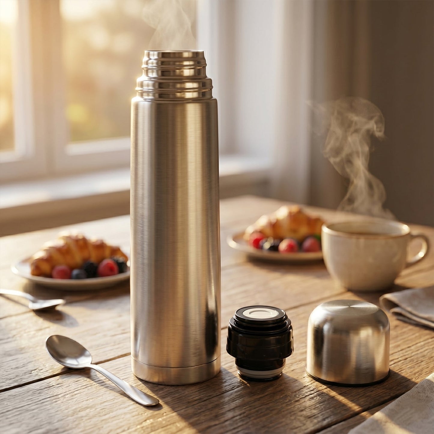 Vacuum flask cup lid