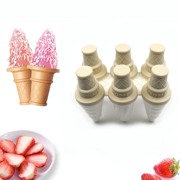 6 Pc ice candy maker Ice Cream Mold used for making ice-creams in all kinds of places including restaurants and ice-cream parlours etc.