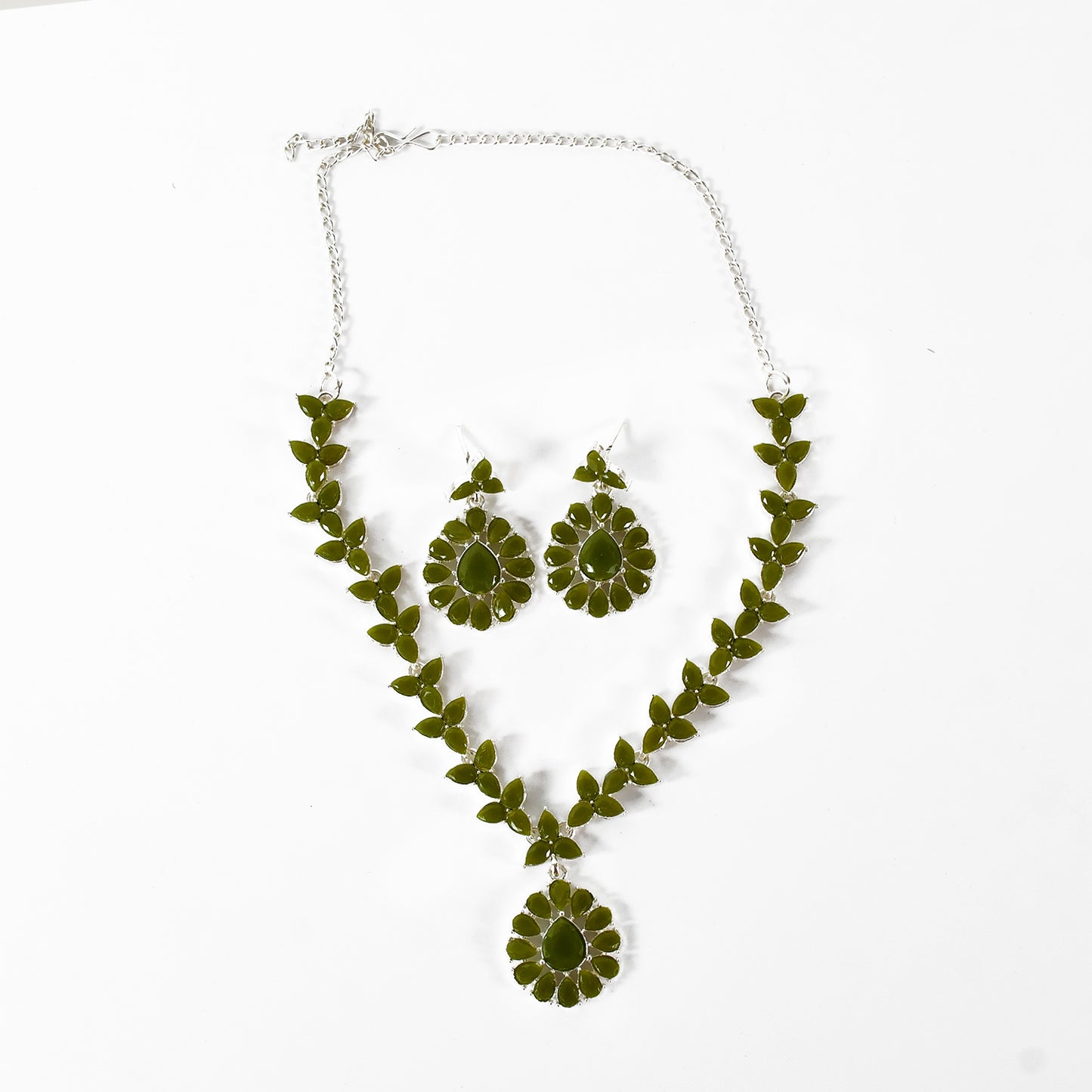 Green Diamond Necklace Set