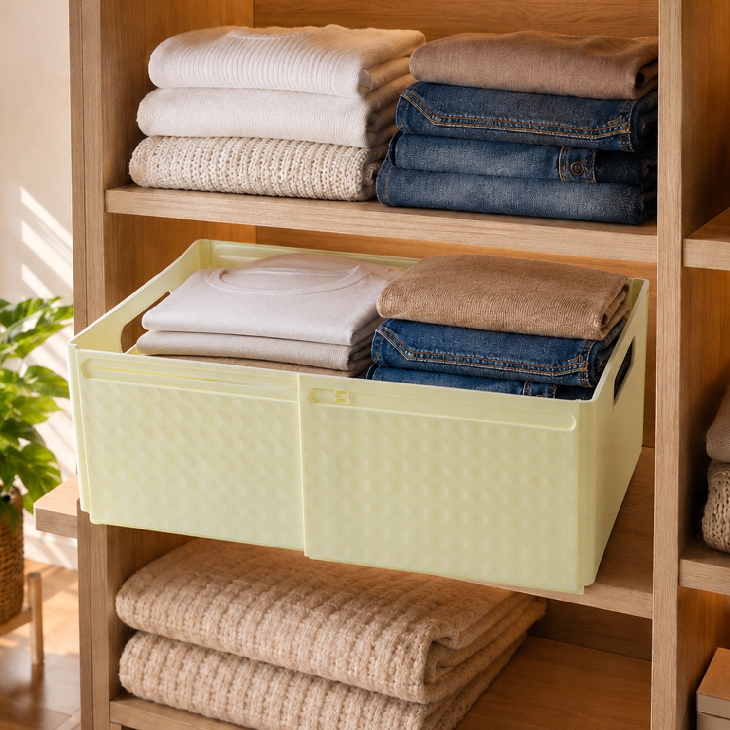 Foldable Storage Box Collapsible Organiser Crate 48x23.5 Cm (1 Pc)