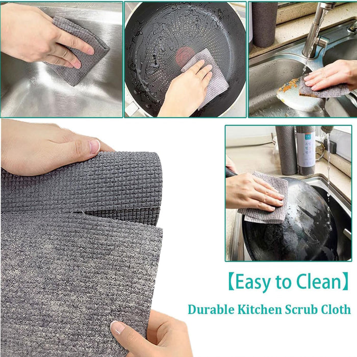Durable Kitchen Scrub Cloth, Microfiber Cleaning Cloth Roll, Kitchen W ...