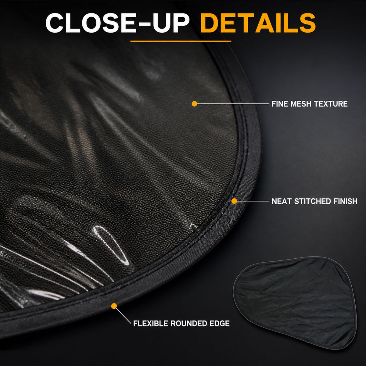 Car Side Window Sun Shade Mesh Cover for UV Protection and Privacy (2 Pc)