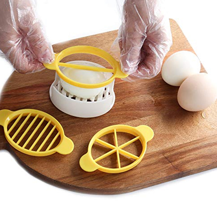 Egg Slicer, 3 in 1 Boiled Egg Slicer, Egg Slicer, Preserved Egg Slicer, Home Restaurant Kitchen Tool (1 Pc)