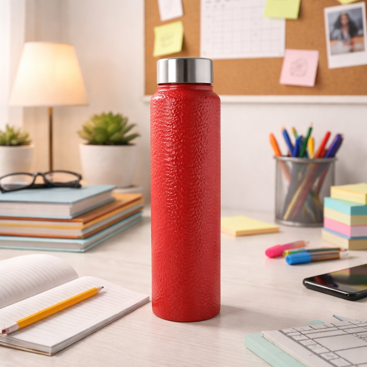 Custom 1000 ML Stainless Steel Water Bottle Red Color (1 Pc)