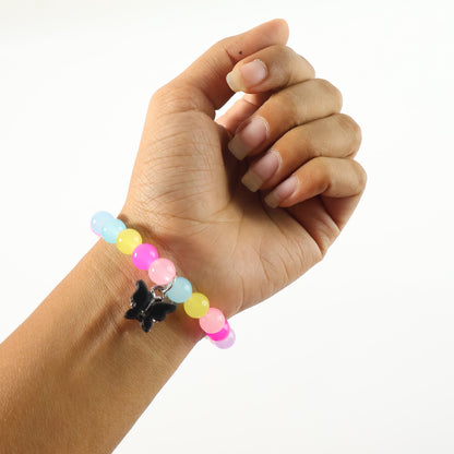 Premium Multicolor Pastel Bead Stretch Bracelet (1 Pc)