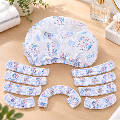 Elastic Fan Dust Covers Set with Cartoon Print for Table Fans (10 Pc)