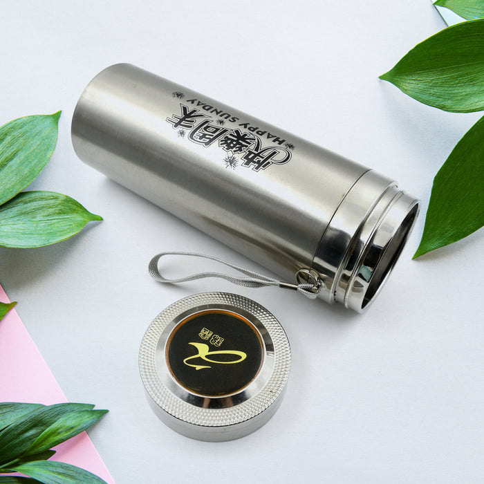 12764 Stainless Steel Water Bottle Leak Proof With Dori Easy to Carry, Rust Proof, Hot & Cold Drinks, Gym Sipper BPA Free Food Grade Quality, Steel fridge Bottle For office / Gym / School (600 ML)