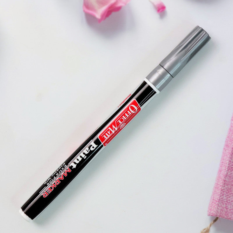 Silver Paint Marker Pen – Extra Fine Permanent Marker for Art, Craft & Industrial Use
