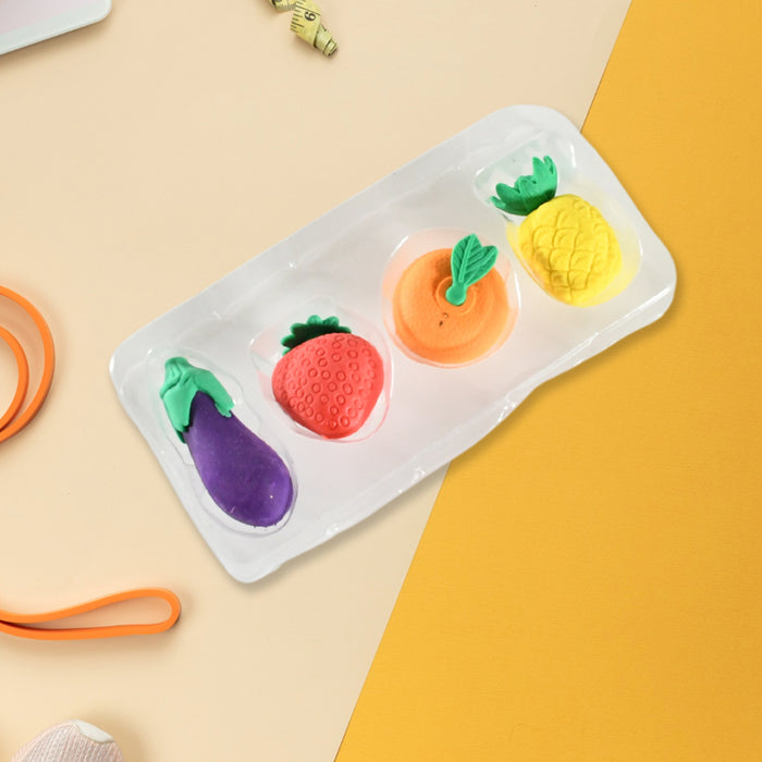 Mini Cute Vegetables and Fruits Erasers or Pencil Rubbers for Kids, 1 ...