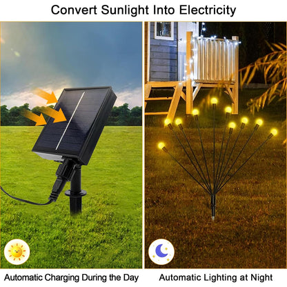 Solar-Powered Warm White Garden Ball Light Set