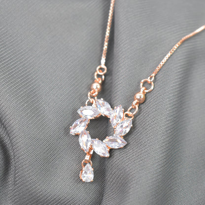 Rose Gold Wreath Necklace