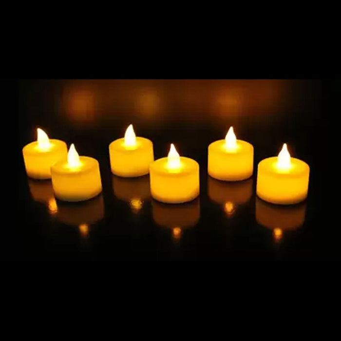 1222  Festival Decorative - LED Tealight Candles (White, 24 Pcs)