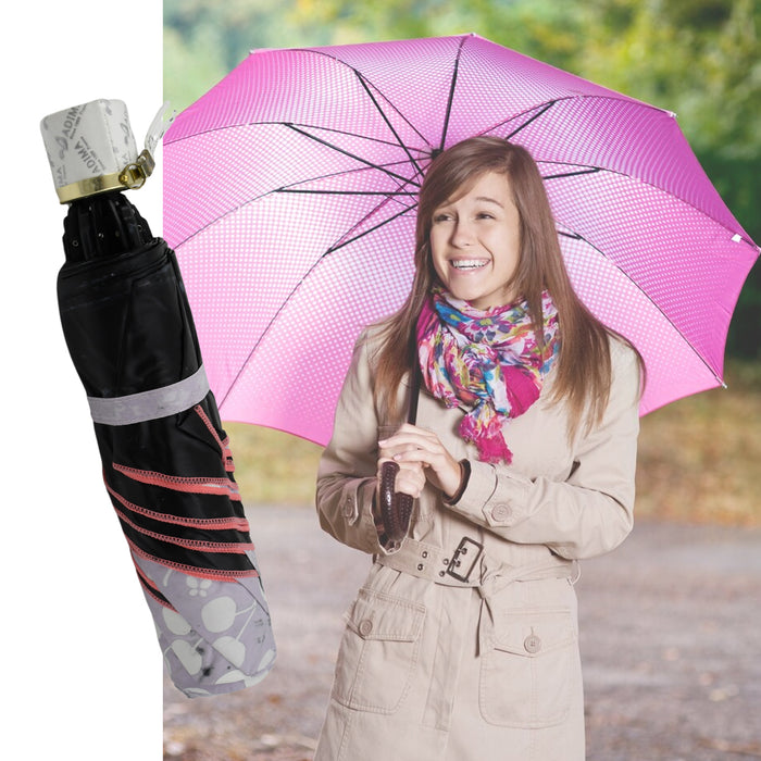 2 Fold Sun Protective Solid Foldable Outdoor Umbrella, Portable Sun, UV Protection Lightweight Rain Umbrella With Umbrella Case For Girls, Women, Men, Boys