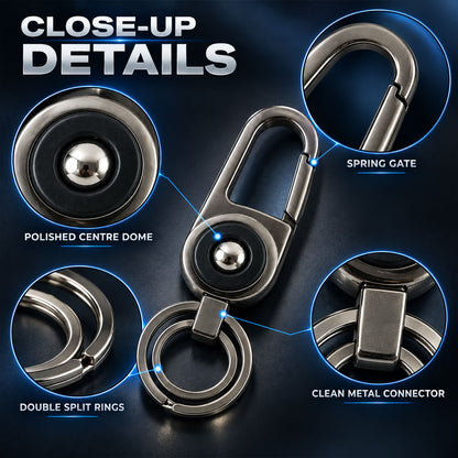 Metal Keychain with Carabiner – Durable & Stylish Organizer