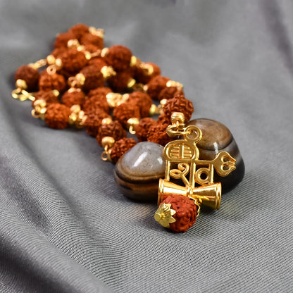 Shiv Pendant with Rudraksha Mala: Divine Energy and Spiritual Strength