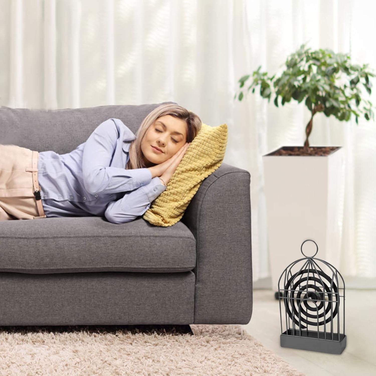 7395 મોસ્કિટો કોઇલ હોલ્ડર, ઓફિસ ઘર માટે વિન્ટેજ સ્ટાઇલ ટકાઉ ઘરગથ્થુ મચ્છર સ્ટેન્ડ