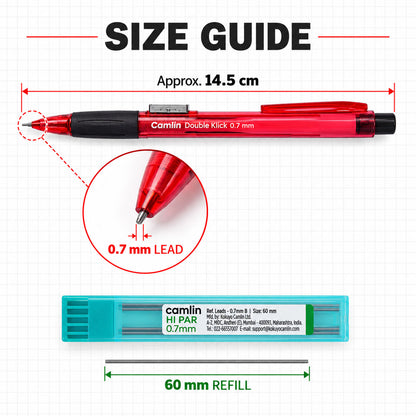 Camlin Red 0.7mm Mechanical Pencil