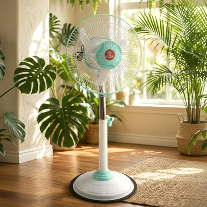 DeoDap 12V DC Hybrid Pedestal Table Fan (Adapter Not Include) - in-use lifestyle shot